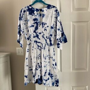 Seaspice Blue and White Tie-Dye Dress